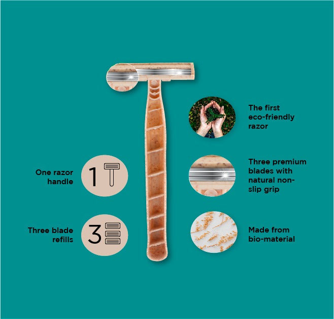 BeauRaze | Bio-Degradable Razors | Pack of 12